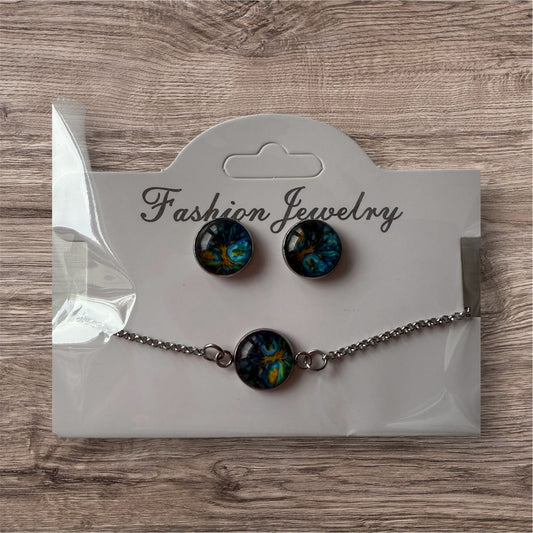 Ohrstecker+Armkette verschiedene Motive