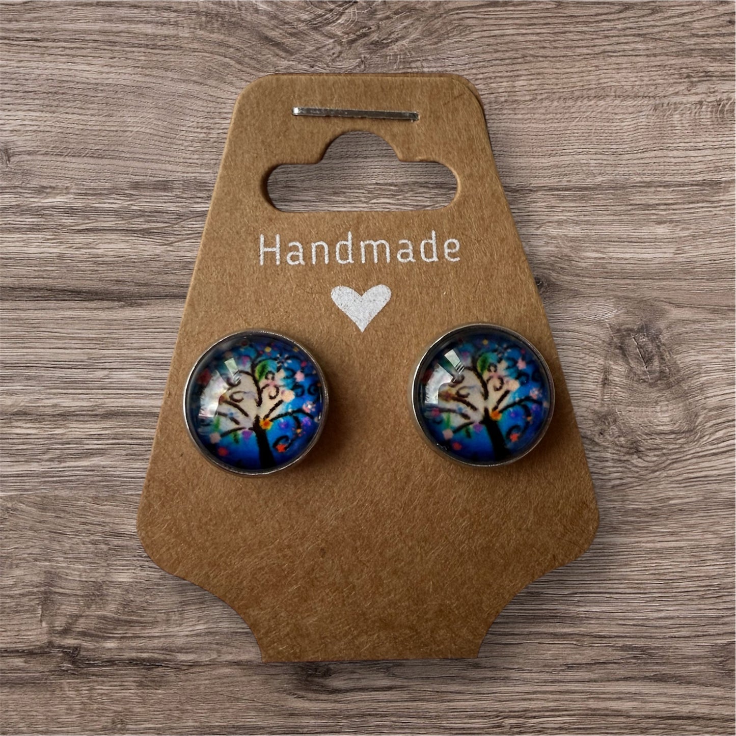 Ohrstecker Cabochon verschiedene Motive