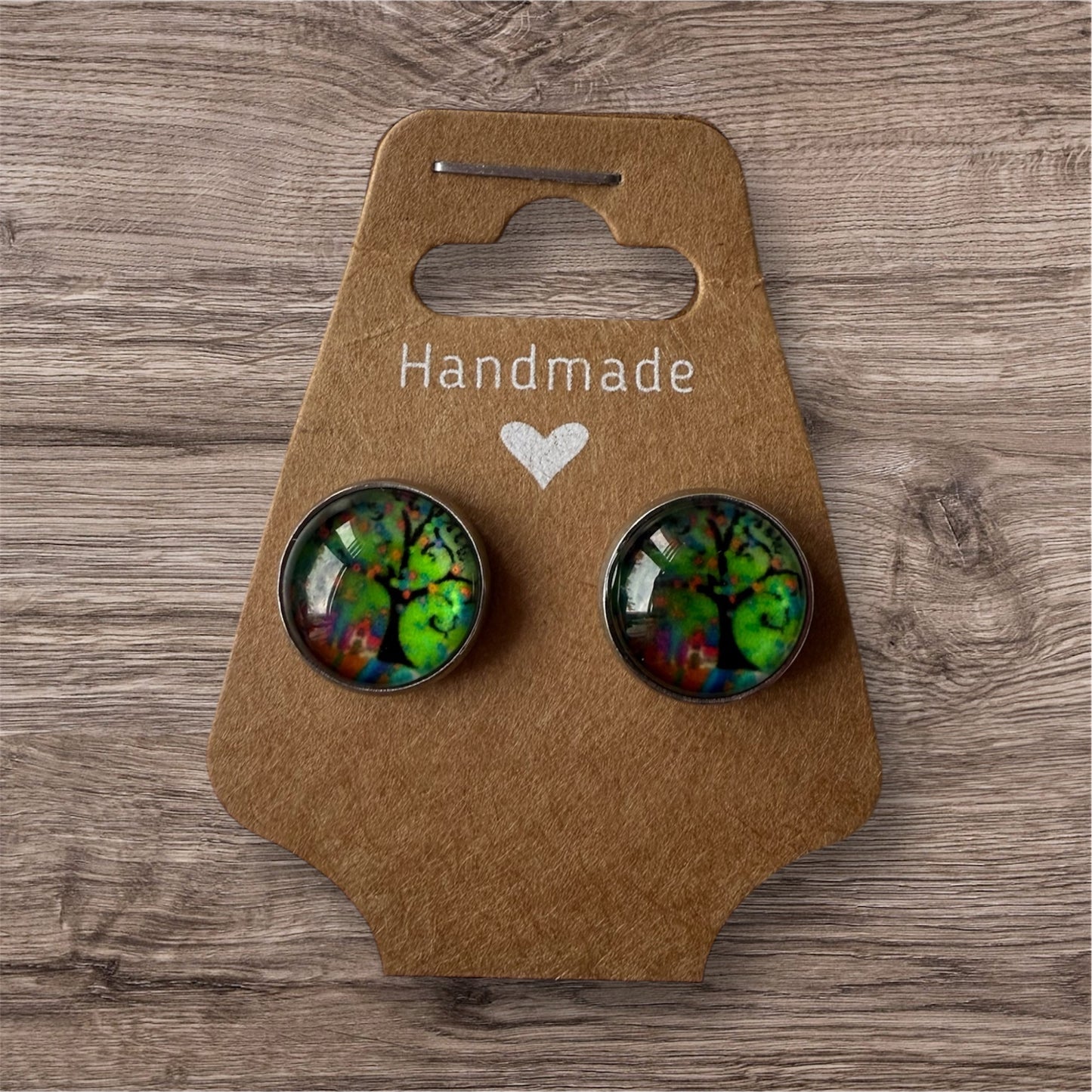 Ohrstecker Cabochon verschiedene Motive