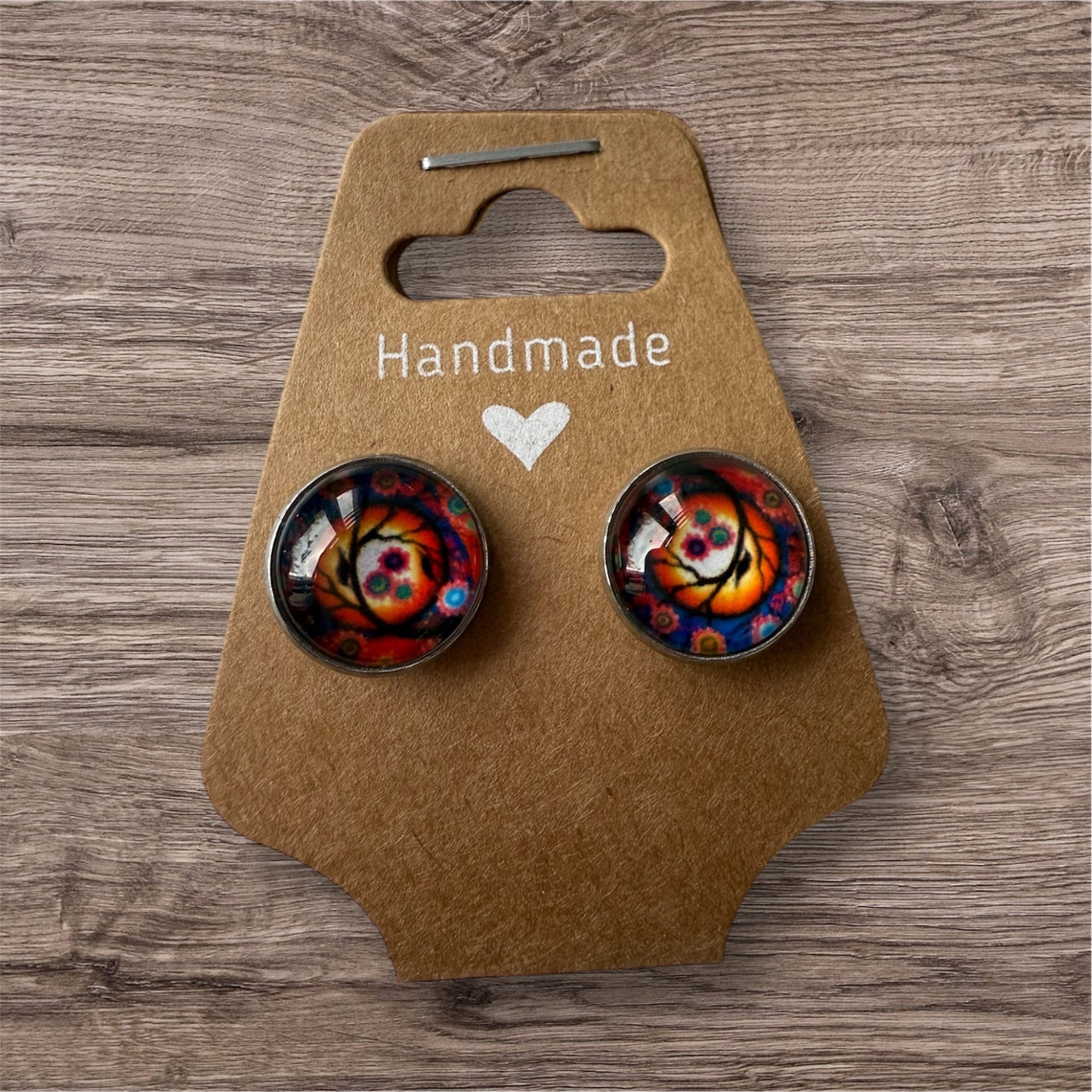 Ohrstecker Cabochon verschiedene Motive