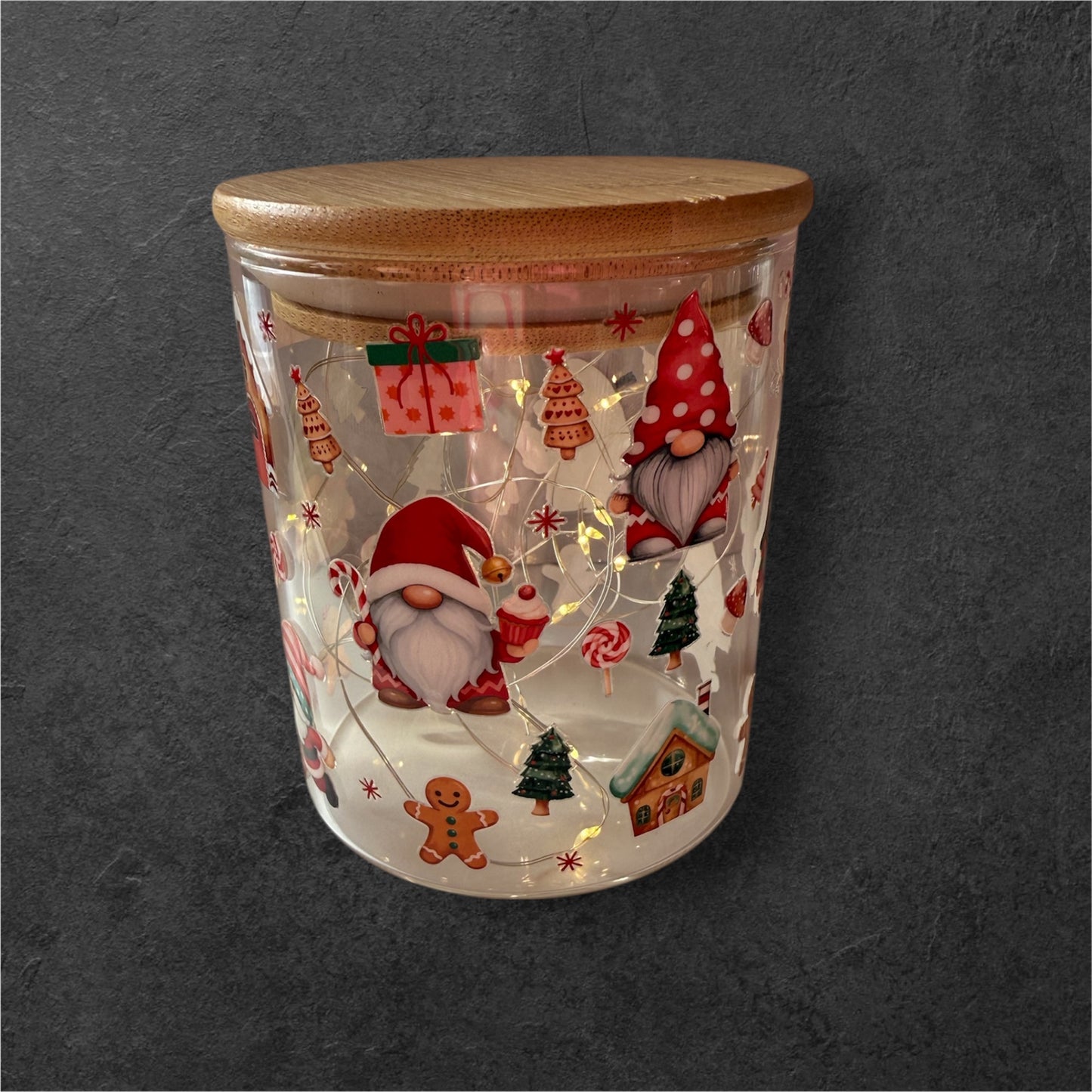 Lichtglas Wichtel Weihnachten