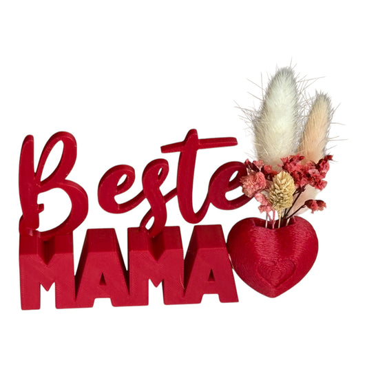Beste Mama mit Trockenblumen