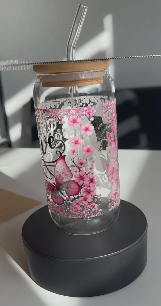 Glas Schmetterling „Believes“